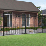 vidaXL Spear Top Garden Gate Black 103x75 cm Powder-Coated Steel