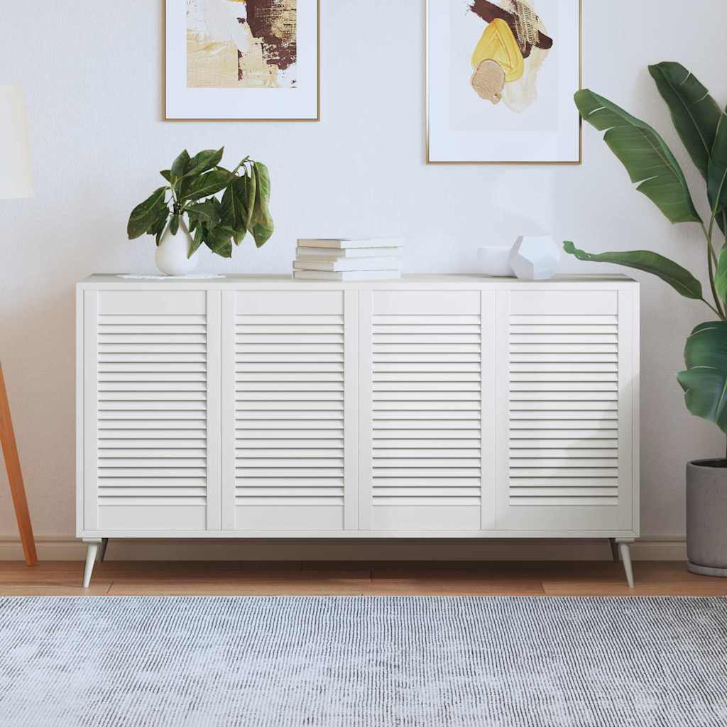 vidaXL Kastdeur met lamellen 39,5x39,4 cm massief grenenhout
