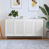 vidaXL Kastdeur met lamellen 39,5x39,4 cm massief grenenhout