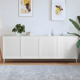 vidaXL Kastdeur met lamellen 39,5x39,4 cm massief grenenhout