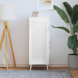 vidaXL Kastdeur met lamellen 39,5x39,4 cm massief grenenhout