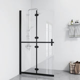 vidaXL Inloopdouchewand inklapbaar 70x190 cm ESG-verre transparent
