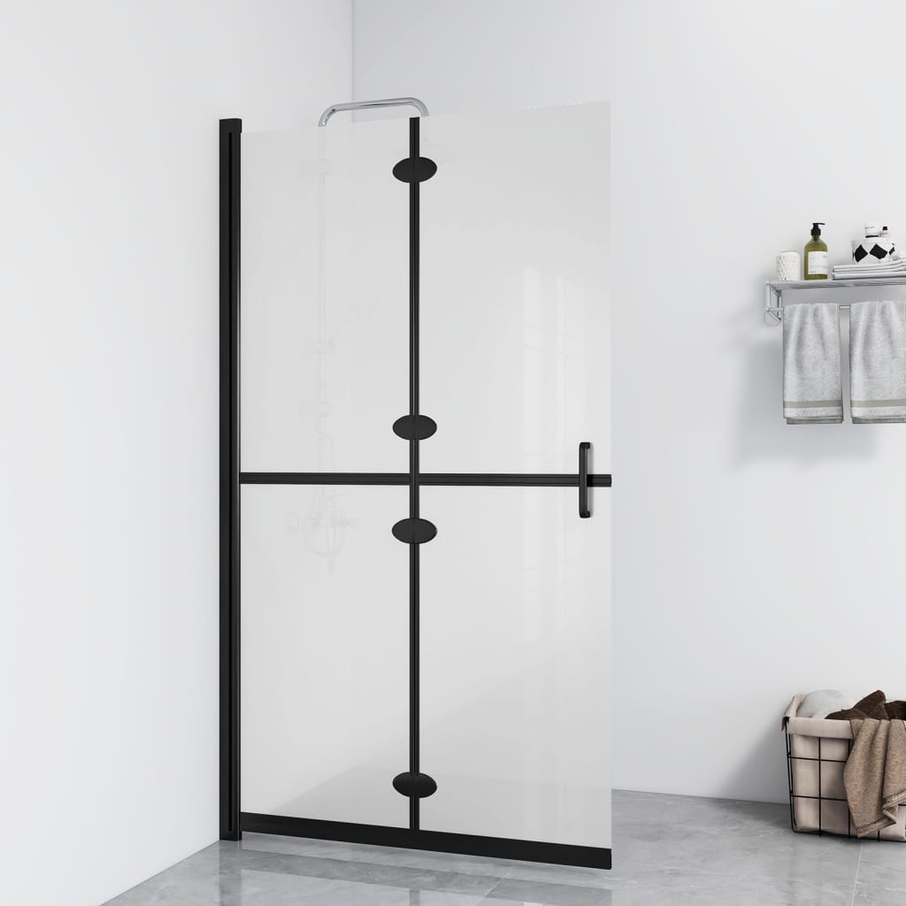 vidaXL Inloopdouchewand inklapbaar 70x190 cm ESG-verre transparent
