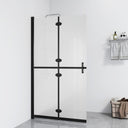 vidaXL Inloopdouchewand inklapbaar 70x190 cm ESG-glas transparant