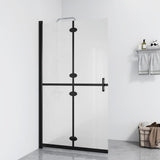 vidaXL Inloopdouchewand inklapbaar 70x190 cm ESG-verre transparent