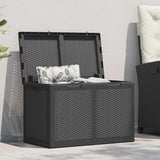 vidaXL Tuinbox 90 L PP rattan zwart