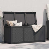 vidaXL Tuinbox 90 L PP rattan zwart