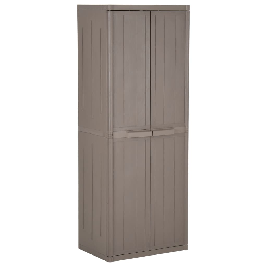 vidaXL Garden Storage Cabinet 65x45x88 cm polypropylene rattan black
