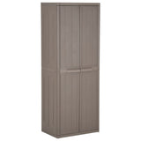 vidaXL Garden Storage Cabinet 65x45x88 cm polypropylene rattan black