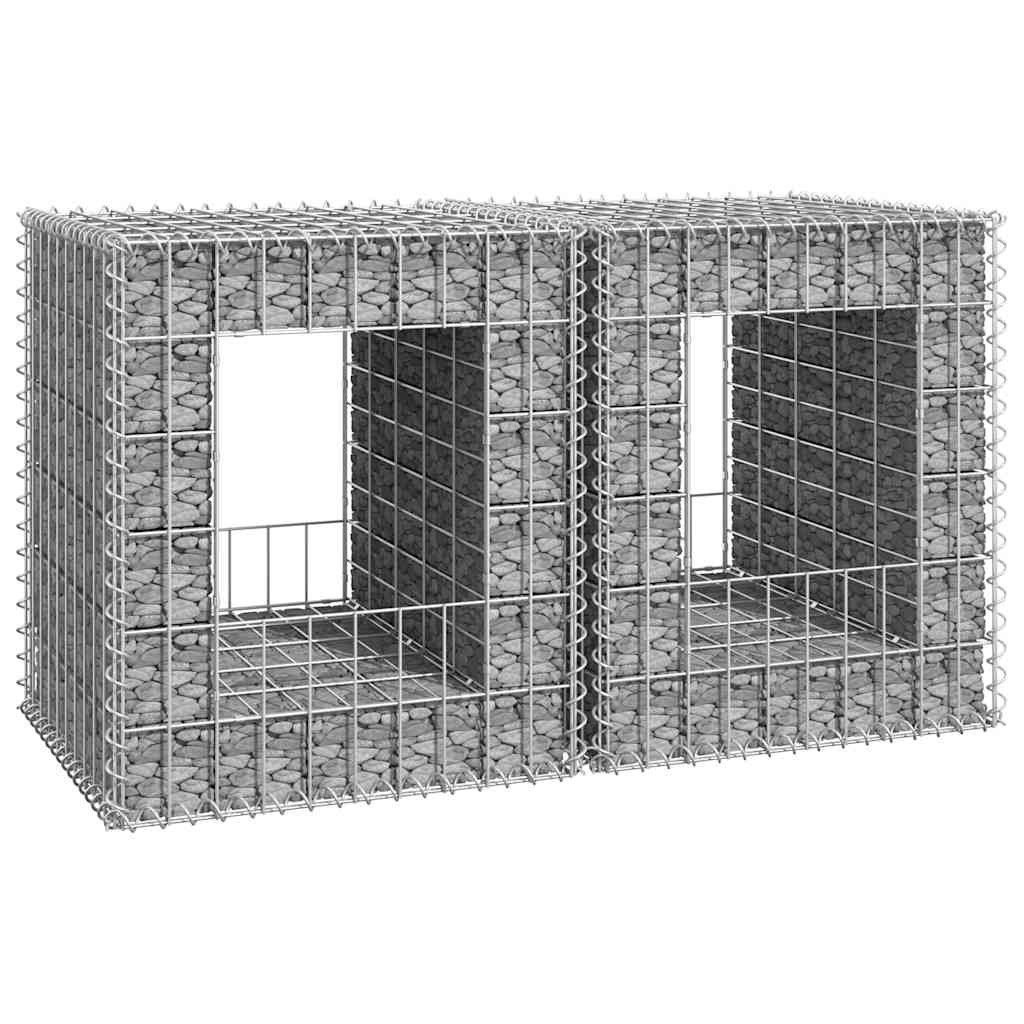vidaXL Gabion poles 2 pcs 40x40x60 cm iron