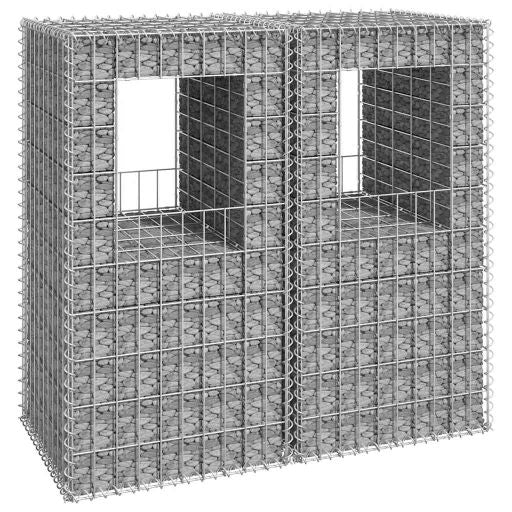 vidaXL Gabion poles 2 pcs 40x40x60 cm iron