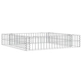 vidaXL Raised Gabion Planter 100x100x20 cm Galvanized Steel