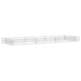 vidaXL Raised Gabion Planter 100x100x20 cm Galvanized Steel