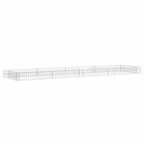 vidaXL Raised Gabion Planter 100x100x20 cm Galvanized Steel