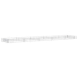 vidaXL Raised Gabion Planter 100x100x20 cm Galvanized Steel