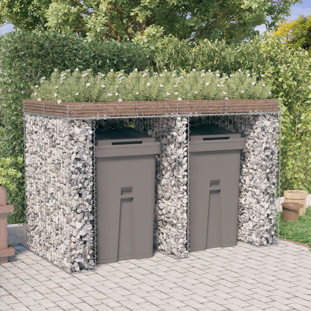 vidaXL Gabion bin surround 192x91x120 cm galvanized iron