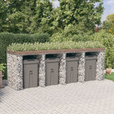 vidaXL Gabion bin surround 192x91x120 cm galvanized iron