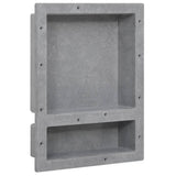 vidaXL Shower Niche 41x36x10 cm Matte Grey