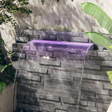 vidaXL Watervaloverlaat met RGB LED's 60 cm acryl