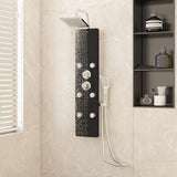 vidaXL Shower Panel 25x47.5x130 cm Glass White