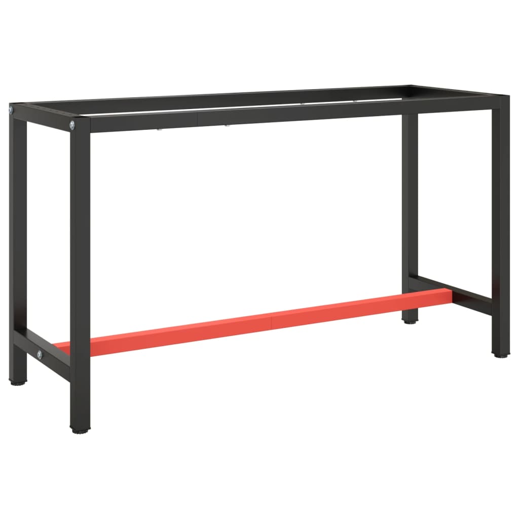 vidaXL Werkbankframe 80x57x79 cm metaal zwart en rood
