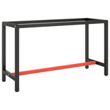 vidaXL Werkbankframe 80x57x79 cm metaal zwart en rood