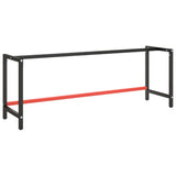 vidaXL Werkbankframe 80x57x79 cm metaal zwart en rood