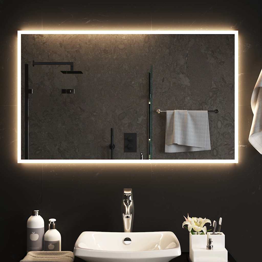 vidaXL Bathroom mirror LED 40x20 cm