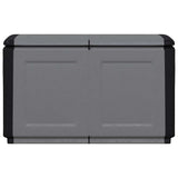 vidaXL Tuinbox 130 L 54x53x57 cm donkergrijs en zwart
