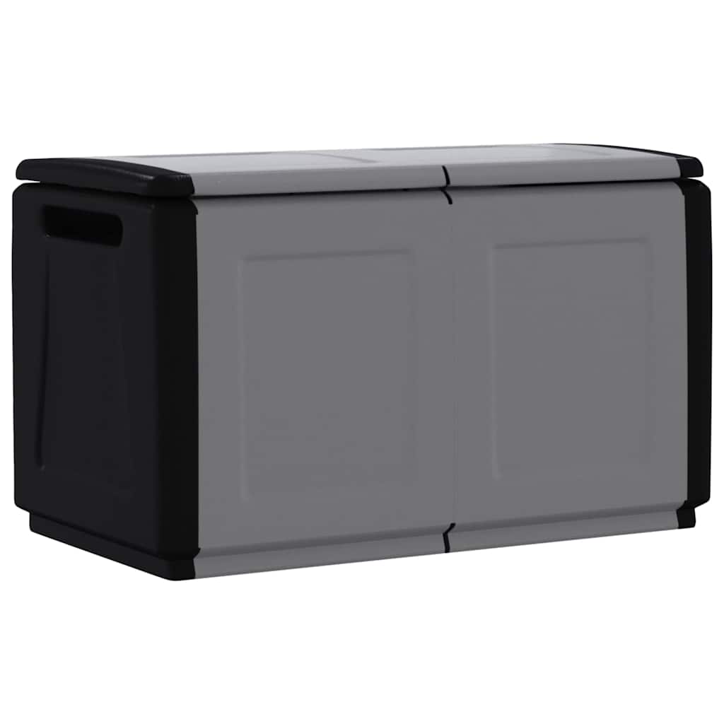vidaXL Tuinbox 130 L 54x53x57 cm donkergrijs en zwart