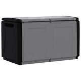 vidaXL Tuinbox 130 L 54x53x57 cm donkergrijs en zwart