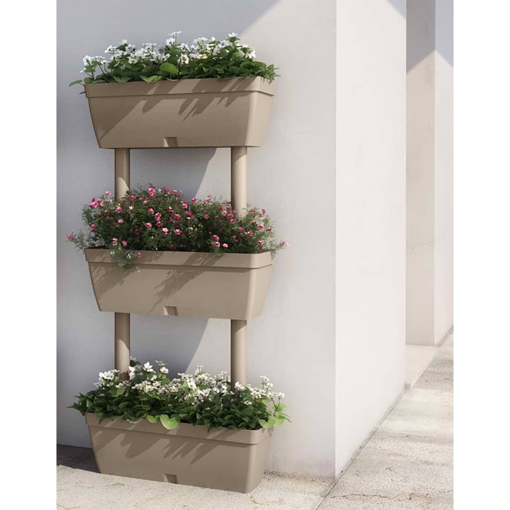 vidaXL Plantenbakken 3 st 100 cm antracietkleurig