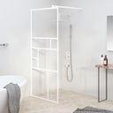 vidaXL Inloopdouchewand 80x195 cm ESG-glas transparant en zwart