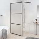 vidaXL Inloopdouchewand transparant 80x195 cm ESG-glas