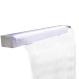 vidaXL Zwembadwaterval rechthoekig 30 cm roestvrij staal
