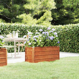 vidaXL Plantenbak verhoogd 100x100x77 cm cortenstaal roestig
