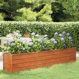 vidaXL Plantenbak verhoogd 100x100x77 cm cortenstaal roestig