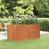 vidaXL Plantenbak verhoogd 100x100x77 cm cortenstaal roestig