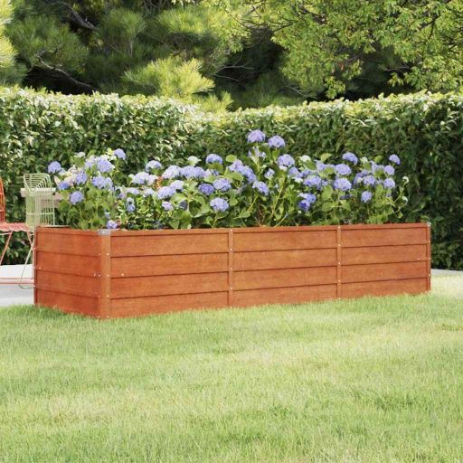 vidaXL Plantenbak verhoogd 100x100x77 cm cortenstaal roestig