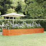 vidaXL Plantenbak verhoogd 100x100x77 cm cortenstaal roestig