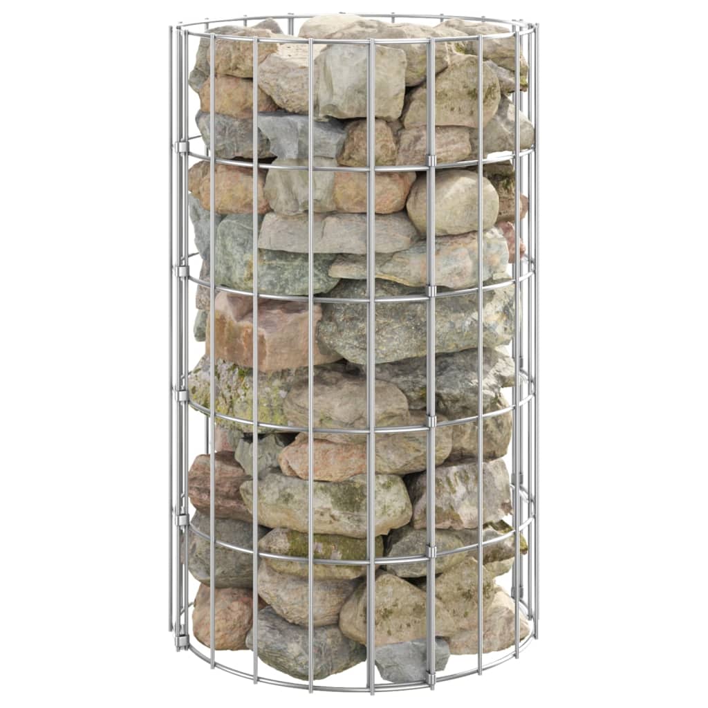vidaXL Gabion post round Ø30x50 cm galvanized steel