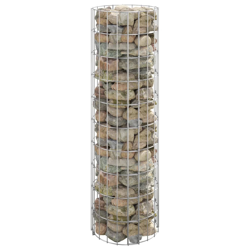vidaXL Gabion post round Ø30x50 cm galvanized steel