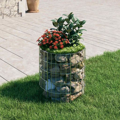 vidaXL Gabion post round Ø30x50 cm galvanized steel