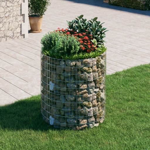 vidaXL Gabion post round Ø30x50 cm galvanized steel