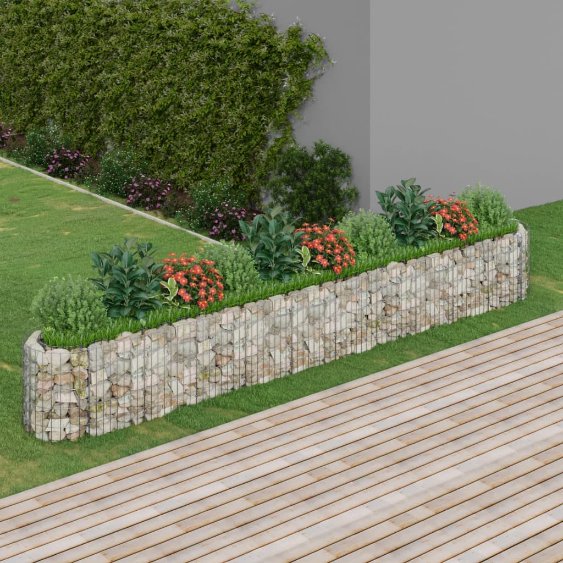 vidaXL Gabion plantenbak verhoogd 120x50x50 cm gegalvaniseerd ijzer