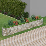 vidaXL Gabion plantenbak verhoogd 120x50x50 cm gegalvaniseerd ijzer