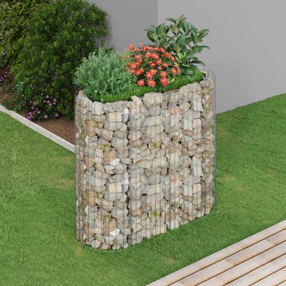 vidaXL Gabion plantenbak verhoogd 120x50x50 cm gegalvaniseerd ijzer
