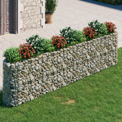 vidaXL Gabion plantenbak verhoogd 120x50x50 cm gegalvaniseerd ijzer
