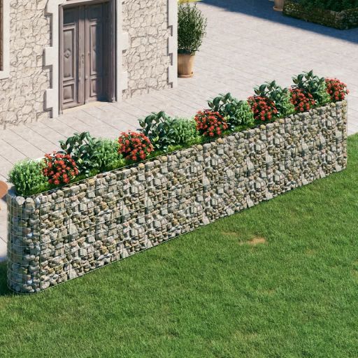 vidaXL Gabion plantenbak verhoogd 120x50x50 cm gegalvaniseerd ijzer