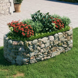 vidaXL Gabion plantenbak verhoogd 120x50x50 cm gegalvaniseerd ijzer